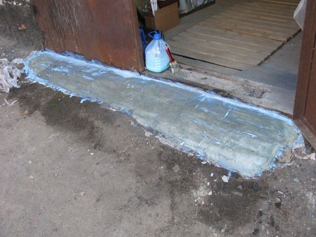 Пример покрытия бетона специальной смесью